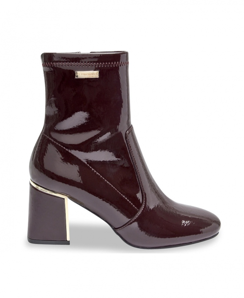 Bottines à talons Les Tropeziennes DAMI Bordeaux Vernis Femme|IYGH-56773846